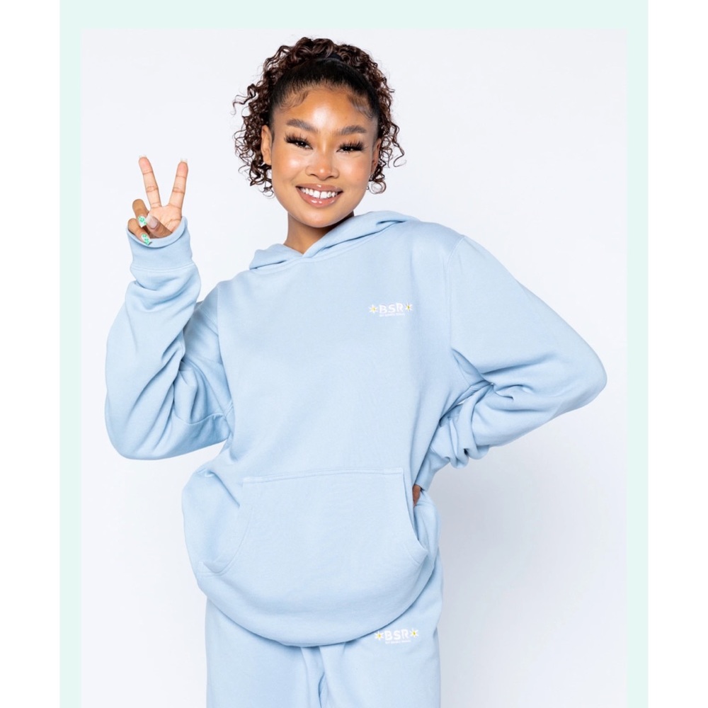 BSR by Sami Ryan EVERYDAY HOODIE, Baby blue